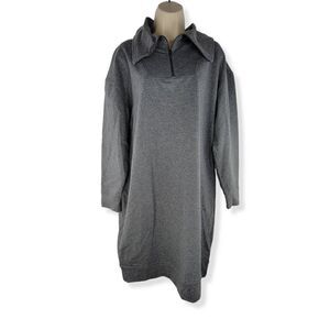 Nordstrom Gray Sweatshirt Dress 1/4 zip up Medium